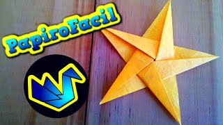 Origami Facil  Como hacer una estrella de 5 puntas [upl. by Rediah251]