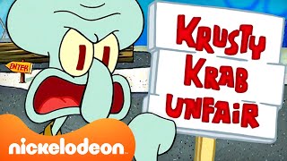 Губка Боб  Сквидвард ненавидит свою работу 60 минут подряд 😤  Nickelodeon Cyrillic [upl. by Baum]