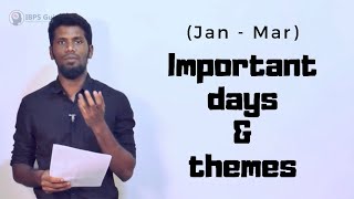 Important days with themes 2019  JanMar  Tricks to remember  MrJackson [upl. by Pendleton]