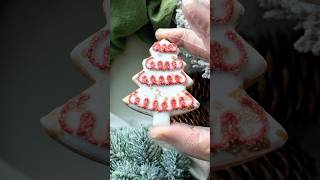 🎄Simple Christmas cookie decorating for beginners cookiedecorating satisfying christmas [upl. by John]