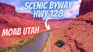 Scenic Byway HWY 128 Moab Utah  Colorado River [upl. by Mixam]