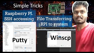 How to use putty and winscp for Raspberry command excute and file transferring explained in Tamil [upl. by Adyht]