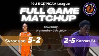 2024 BGR 19U NCAA League Kansas St Vs Syracuse [upl. by Sammie645]