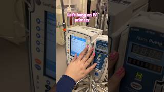 💉How to use an Alaris IV pump nursingstudent nursingschool clinicalskills [upl. by Gregson196]