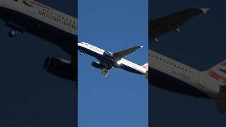 🔊 BUZZSAW SOUND British Airways Airbus A320200 LOUD Takeoff from London Heathrow Airport shorts [upl. by Glinys]