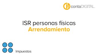 ISR personas físicas con arrendamiento de inmuebles [upl. by Tuttle403]