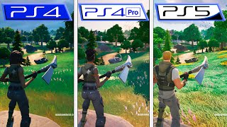 Fortnite Chapter 4  PS4  PS4 Pro  PS5  Graphics Comparison  A Real NextGen Update [upl. by Atteragram]