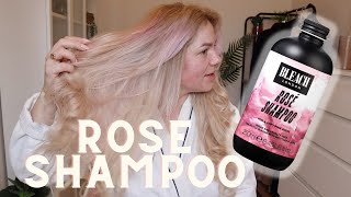 BLEACH LONDON ROSE SHAMPOO TESTED  on a quest to find the best temporary pink dye [upl. by Jehoash694]