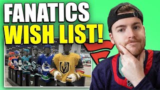 My Fanatics NHL Jersey Wishlist After Release [upl. by Enihpad]