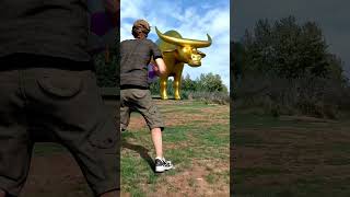 Lets Unboxing the Golden Bull Murti🫢shortsvideo virworldshorts woodcraft [upl. by Lipinski]