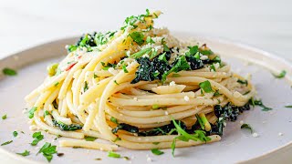 Garlic  Cavolo Nero Spaghetti Shorts  SO VEGAN [upl. by Lleuqar694]