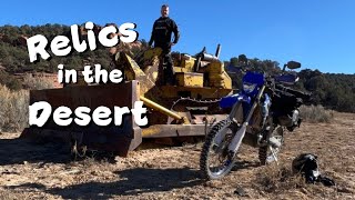 Desert Dirt Bike Discoveries  Windmill  Bulldozer  Cabin [upl. by Erasmo897]