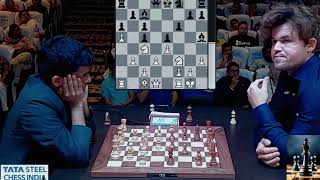 Tata Steel Chess India Blitz 2024  Nihal Sarin v Magnus Carlsen  This time Nihal survived [upl. by Paymar]