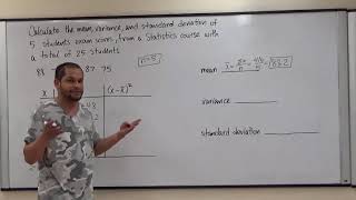 Mean Variance and Standard Deviation little typo [upl. by Notgnilliw]