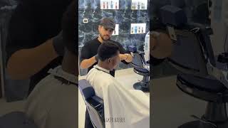 Afro Taper fade best in UAE with shaker barber 🔥 barber [upl. by Windy]