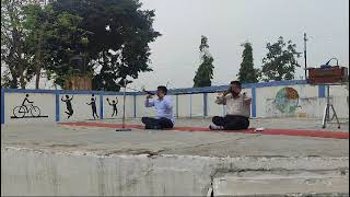 YOGA PRACTICE BY THE TEACHERS OF KV PANAGARH ARMY BASE PANAGARH [upl. by Drexler509]