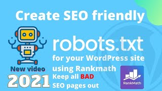 Create SEO friendly Robotstxt in your wordpress site using Rankmath [upl. by Chrystel749]