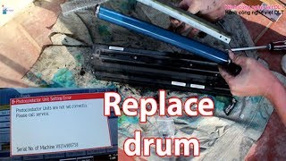 How to replace drum Ricoh AFicio Loadding toner error New Video [upl. by Foss]