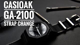 CasiOak GA2100 Strap Change [upl. by Black]