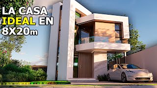 La MEJOR CASA en 8x20 con 4 HABITACIONES [upl. by Helve296]