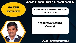 Modern Novelists Part 1 jsnenglishlearning [upl. by Boor382]