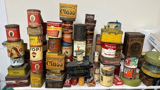 I bought a Vintage Tobacco tin collection to resell on eBay  Selling antiques for a living [upl. by Acina496]