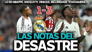 MBAPPÉ ANCELOTTI VINICIUS BELLINGHAM MORATA TCHOUAMENI NOTAS REAL MADRID 31 MILAN CHAMPIONS [upl. by Hakeem242]