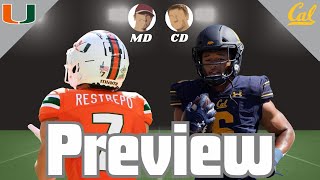 Cal vs Miami Preview  Prediction  Can Cal pull off the upset [upl. by Sirromad]