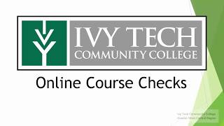 Course Checks in IvyLearn [upl. by Yung]