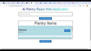 AI powered Pantry React Video [upl. by Nawiat]