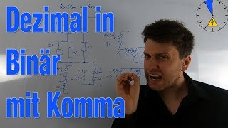 Dezimal ins Dual Binärsystem umwandeln mit KOMMA [upl. by Aneerb]