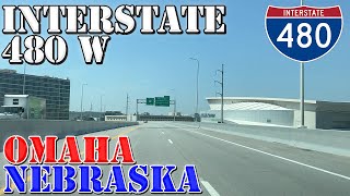 I480 West  Omaha  Nebraska  4K Highway Drive [upl. by Laved]