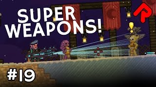 LateGame Weapons amp Asteroid Base  Lets Play Starbound Frackin Universe mod ep 19 [upl. by Latton]