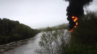 Lynchburg VA Train Derailment Fire April 30 2014 [upl. by Lauzon61]