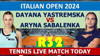 SABALENKA vs YASTREMSKA • WTA Rome 2024 [upl. by Larissa]