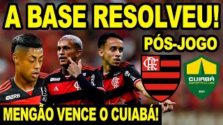 A BASE RESOLVE FLAMENGO VENCE CUIABÁ COM 2 GOLS DE CRIA PÓS JOGO DO MENGÃO X CUIABÁ ARENA PANTANAL [upl. by Lacey]