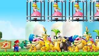 Can Mario Beat 999 Koopalings and rescue 999 Peachettes in New Super Mario Bros Wii [upl. by Delmor]