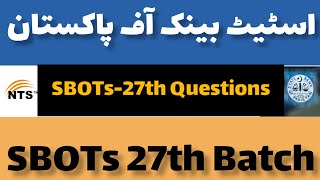 SBOTs 27th Questions SBOTs 27th Batch Todays Test Questions sbots27 nts sbpjobs sbots [upl. by Acirfa831]