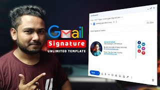 How to Create Gmail Signature with Image Social Icons  Free Email Signature Templates [upl. by Downe]