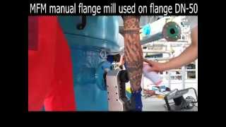 Manual FlangeMill  processing painted flange [upl. by Moitoso]