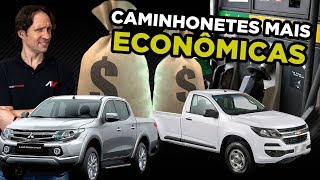 ⛽️8 Caminhonetes mais Econômicas do Brasil 2018 incluindo Picapes Médias Diesel e Flex  INMETRO [upl. by Deden]