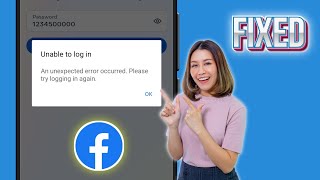 Facebook Unable To Login Problem  An Unexpected Error Occurred Please Try Logging In Again 2024 [upl. by Hairahcaz]