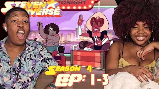 SARDONYX MEETS SMOKY QUARTZ Steven Universe Season 4 Episodes 13 FIRST TIME REACTION [upl. by Barbi4]