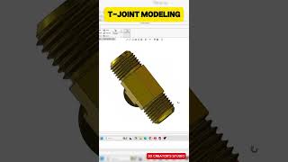 T Joint Modeling  solid works tutorial 3danimation solidworks cad animation mechanical [upl. by Velleman]