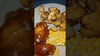 lets eat air fried potato and barbecue chicken [upl. by Ignacia]