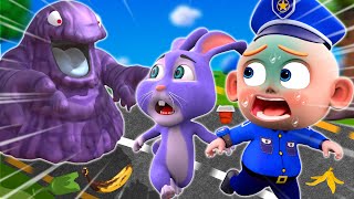 Police Rescue Little baby 👮🏻  Monster Song  Cartoons Police  More Nursery Rhymes amp Baby Song [upl. by Osborn]