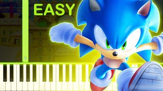 Rooftop Run  SONIC UNLEASHED  EASY Piano Tutorial [upl. by Nashner]