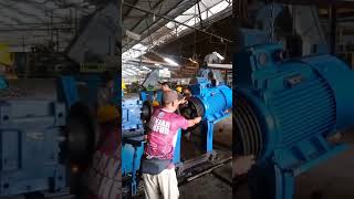 pemasangan elektro motor 75 hp dan gearbox paramax [upl. by Analle969]