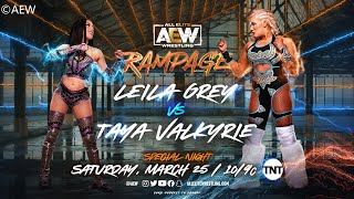 Taya Valkyrie vs Leila Grey  Singles Match  AEW Rampage 87  WWE 2K23 [upl. by Colton]