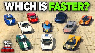 Top 10 FASTEST CARS in GTA 5 Online Updated [upl. by Hillary510]